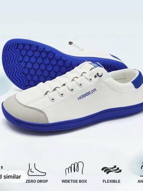 NWOT Hobibear Women’s White and Blue Casual Sneakers